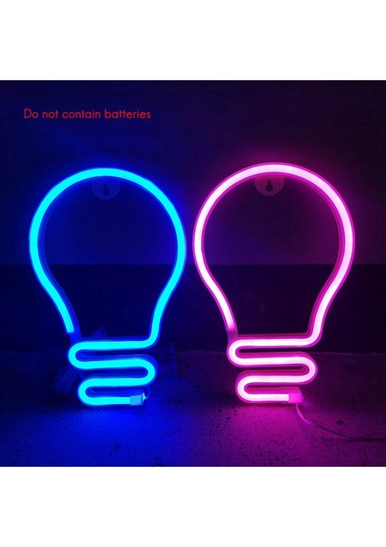 LED Neon Burcu Gece Lambası Sanat Dekoratif Işıklar Plastik Duvar Lambası Çocuklar Için Bebek Odası Tatil Aydınlatma Noel Partisi -Pembe (Yurt Dışından)
