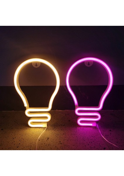 LED Neon Burcu Gece Lambası Sanat Dekoratif Işıklar Plastik Duvar Lambası Çocuklar Için Bebek Odası Tatil Aydınlatma Noel Partisi -Pembe (Yurt Dışından)