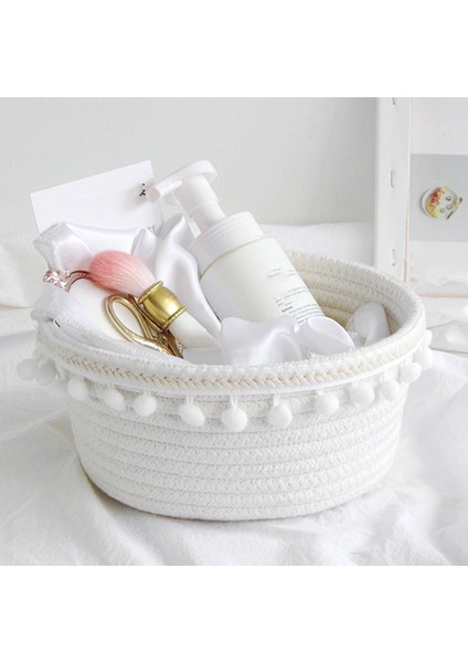 2 Parça Pamuk Halat Depolama Sepeti Dokuma Iskandinav Basit Masaüstü Enkaz Pamuk Ipliği Saklama Kutusu (Yurt Dışından) fırsatları