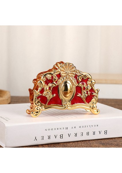 Avrupa Tarzı Masa Peçete Tutucu Doku Tutucu Metal Sanat Zanaat Ev Dekorasyon Otel Masaüstü Süsleme (Yurt Dışından)