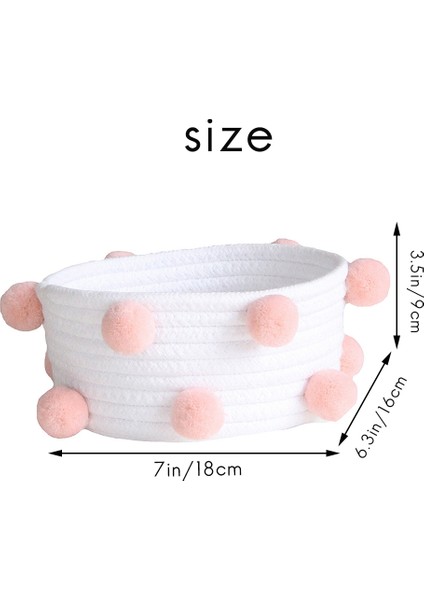 Çeşitli Eşyalar Saklama Kutusu Pamuk Halat Dokuma Saklama Sepetleri Masaüstü Kozmetik Kapları Hediyeler Odası Organizatör Beyaz ve Gri (Yurt Dışından) fiyatları