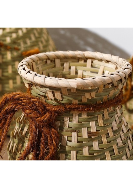 El Yapımı Doğal Bambu Dokuma Depolama Sepeti Konteyner Aperatif Şeker Gıda Küçük Saksı Rattan Dekorasyon M (Yurt Dışından) modelleri