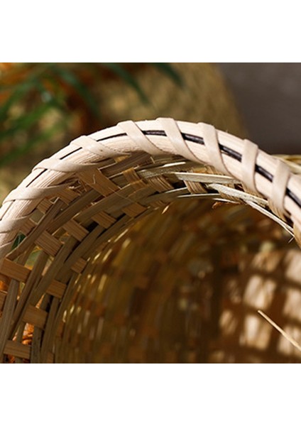 El Yapımı Doğal Bambu Dokuma Depolama Sepeti Konteyner Aperatif Şeker Gıda Küçük Saksı Rattan Dekorasyon M (Yurt Dışından) fırsatları