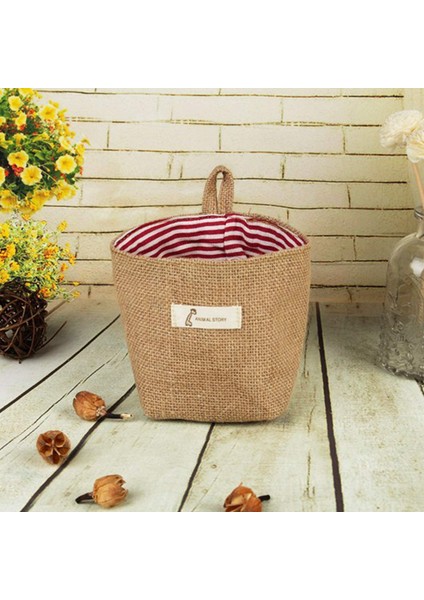 3 Adet Asılı Saklama Çantası Pamuk Keten Depolama Sepeti Katlanabilir, Oda Duvar Kapı Dolap Için Dekor Kutusu Çantası (Şerit) (Yurt Dışından) modelleri