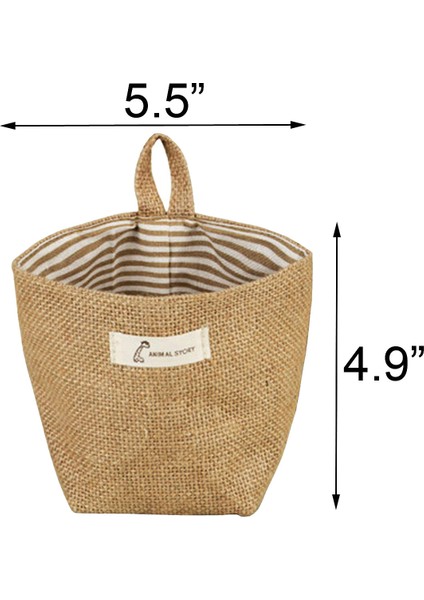 3 Adet Asılı Saklama Çantası Pamuk Keten Depolama Sepeti Katlanabilir, Oda Duvar Kapı Dolap Için Dekor Kutusu Çantası (Şerit) (Yurt Dışından) fırsatları