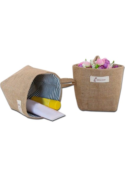 3 Adet Asılı Saklama Çantası Pamuk Keten Depolama Sepeti Katlanabilir, Oda Duvar Kapı Dolap Için Dekor Kutusu Çantası (Şerit) (Yurt Dışından) indirimleri