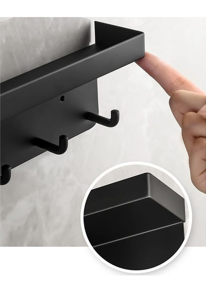 Anahtarlık, Duvar Anahtarlık, Raflı, Raflı Anahtarlık ve 6 Yapışkanlı Kanca, Ofis Banyo Beyaz Anahtar Çubuğu (Yurt Dışından) fiyatları