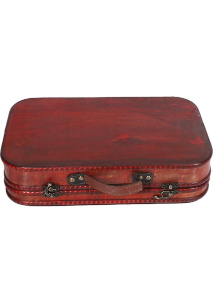 Retro Mücevher Kutusu Klasik Masaüstü Vintage Saklama Kutusu Aynalı Tuvalet Kutusu Ahşap Pencere Giyinme Kozmetik Durumda S (Yurt Dışından)