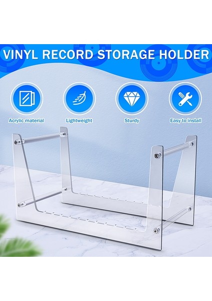 Masaüstü Albüm Depolama Için Şeffaf Vinil Kayıt Standı Tutucu, Akrilik Vinil Kayıt Raf Ekranı 50 (Yurt Dışından) fırsatları