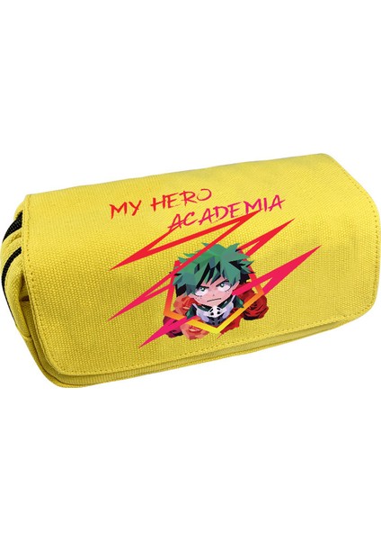 My Hero Academia Tuval Büyük Kapasiteli Çift Katmanlı Kalem Çantası Anime Kırtasiye Kutusu Öğrenci Kırtasiye Kalem Çantası (Yurt Dışından) modelleri