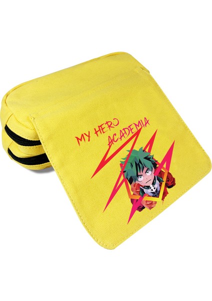 My Hero Academia Tuval Büyük Kapasiteli Çift Katmanlı Kalem Çantası Anime Kırtasiye Kutusu Öğrenci Kırtasiye Kalem Çantası (Yurt Dışından) fırsatları