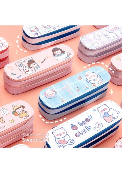 Büyük Kapasiteli Kalem Kalem Kutusu Ofis Koleji Okul Büyük Depolama Yüksek Kapasiteli Çanta Kılıfı Tutucu Kutusu Organizatör (Yurt Dışından) fırsatları