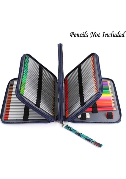 Renkli Kalem Kutusu - 200 Yuvalı Kalem Tutucu Kalem Çantası Büyük Kapasiteli Kalem Düzenleyici, Sap Askılı Baskı Desenli Kullanışlı Renkli Kalem Kutusu Orman (Yurt Dışından) modelleri