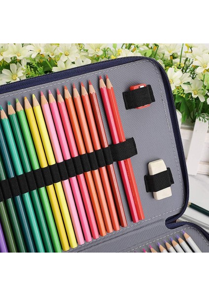 Renkli Kalem Kutusu - 200 Yuvalı Kalem Tutucu Kalem Çantası Büyük Kapasiteli Kalem Düzenleyici, Sap Askılı Baskı Desenli Kullanışlı Renkli Kalem Kutusu Orman (Yurt Dışından) indirimleri