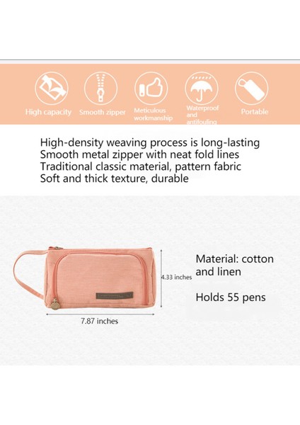 Öğrenciler Için Basit Yaratıcı Kalem Kutusu Tuval Çok Katmanlı Büyük Kapasiteli Kırtasiye Çantası (Yurt Dışından) fiyatları