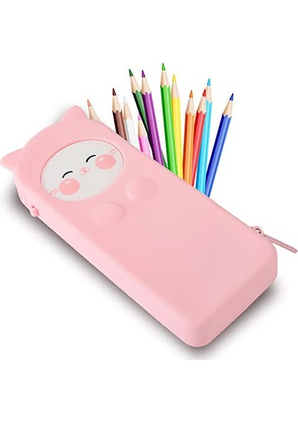 Sevimli Hayvan Kalem Kutusu Büyük Kapasiteli Kalem Çantası Dayanıklı Öğrenciler Fermuarlı Kırtasiye Kalem Tutucu Çocuklar Için/ofis/orta Lise/kolej Için 3-18 Yaş Erkek Kız (Yurt Dışından)