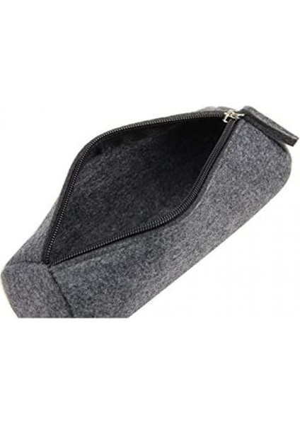 Moda Yün Keçe Basit Kozmetik Kalem Kalem Çantası Kılıfı Rulo-Şık Minimalist Yün Keçe Katlanmış Kalem Kutusu/kalemlik ((Siyah) (Yurt Dışından) fiyatları