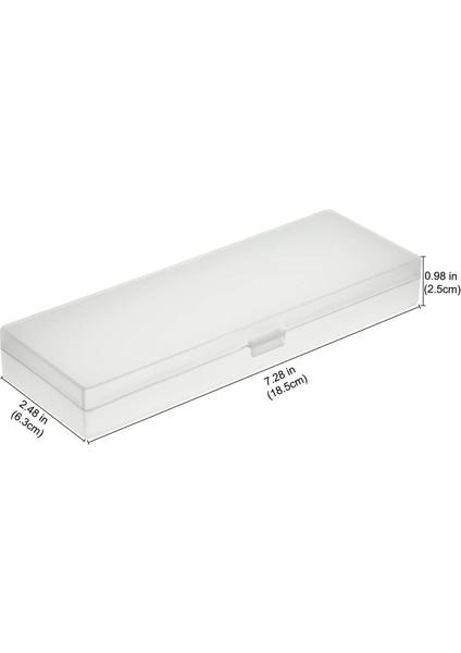 Parça Plastik Kalem Kutusu Kurşun Kalemler, Kalemler, Matkap Uçları, Ofis Malzemeleri Için Menteşeli Kapaklı ve Çıtçıtlı Plastik Kırtasiye Kutusu (Beyaz) (Yurt Dışından) fiyatları