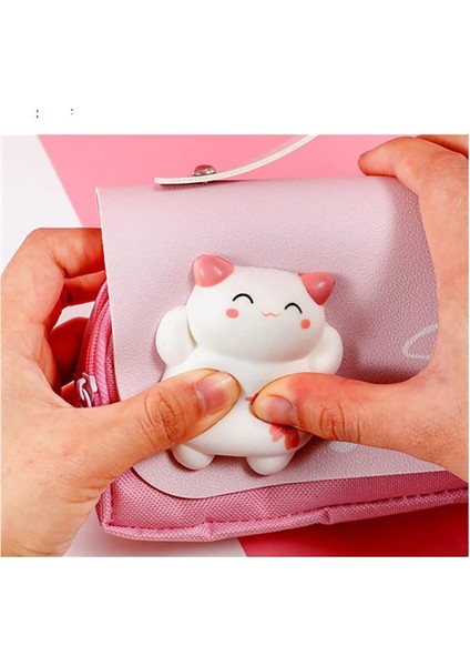 Squishy Kedi ile Sevimli Kalem Kutusu Kawaii Kalem Kılıfı Sevimli Okul Malzemeleri Kalem Çantası Yumuşak Kawaii Kittie Oyuncak ile Kalem Kutusu Kalem Kutusu Kalem Kılıfı (Mavi) (Yurt Dışından)