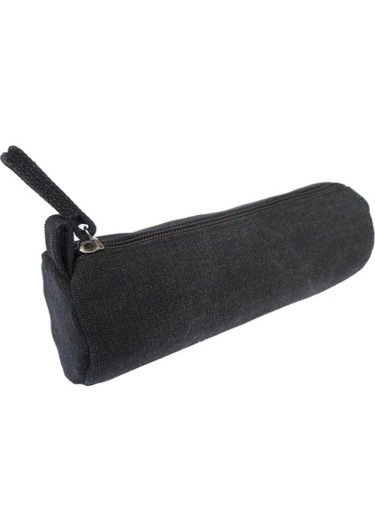 Ağır Kanvas Kırtasiye Taşınabilir Şık Basit Kalem Çantası ve Pratik Dayanıklı Kompakt Fermuarlı Kalem Kutusu 1 Paket Siyah (Yurt Dışından)