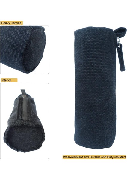Ağır Kanvas Kırtasiye Taşınabilir Şık Basit Kalem Çantası ve Pratik Dayanıklı Kompakt Fermuarlı Kalem Kutusu 1 Paket Siyah (Yurt Dışından) fiyatları