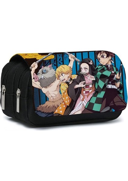 Demon Slayer Kalem Kutusu Karikatür Büyük Kapasiteli Okul Çantası Öğrenci Kırtasiye Çantası Kalem Kutusu Okul Ofis 20 10 7.5cm A Okula Dönüş Malzemeleri (Yurt Dışından) fiyatları