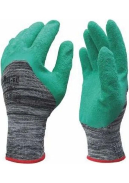 Eldiven Tırtıklı Yeşil - Gri