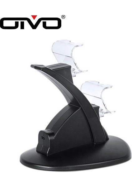 Oıvo Ps4 Oyun Denetleyicisi Kablosuz Blu-Ray Uçak Çift Şarj/ps4 Denetleyici Depolama Braketi-Siyah (Yurt Dışından)
