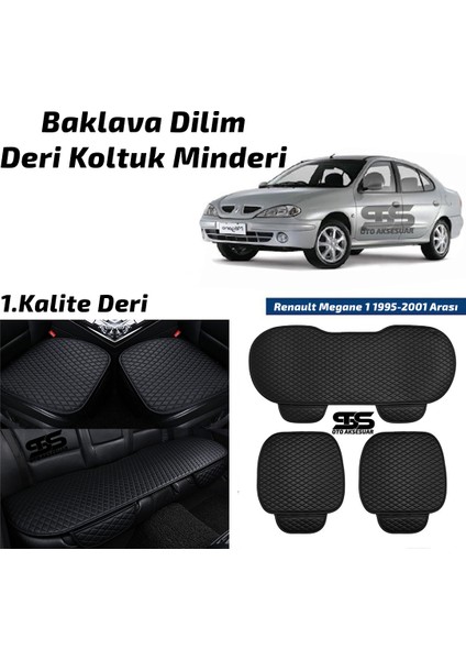 Fruens Renault Megane 1 1995-2001 Arası Siyah Deri Oto Koltuk Minderi