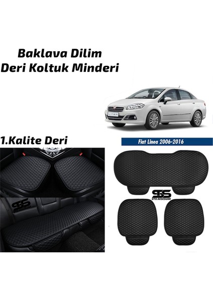 Fruens Fiat Linea 2006-2016 Siyah Deri Oto Koltuk Minderi