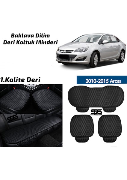 Fruens Opel Astra J 2010-2015 Siyah Deri Oto Koltuk Minderi