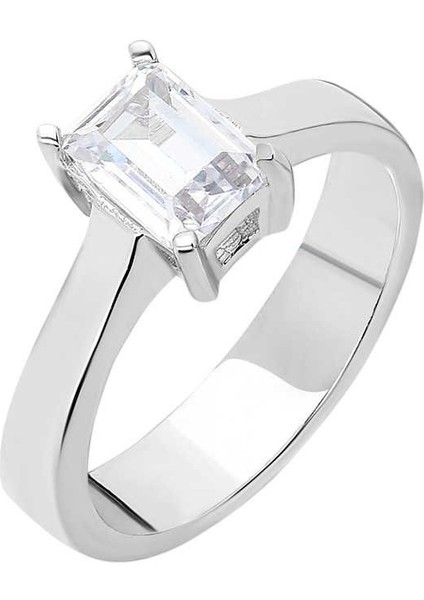 Starlight Diamond Pırlanta Montür Minimal Tasarım 925 Ayar Gümüş Bayan Baget Yüzük fırsatları