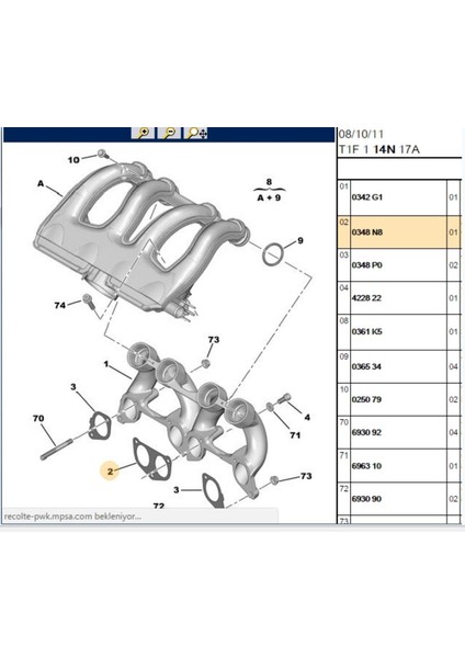 Emme Manifold Contası Partner Berlingo (0348N8)