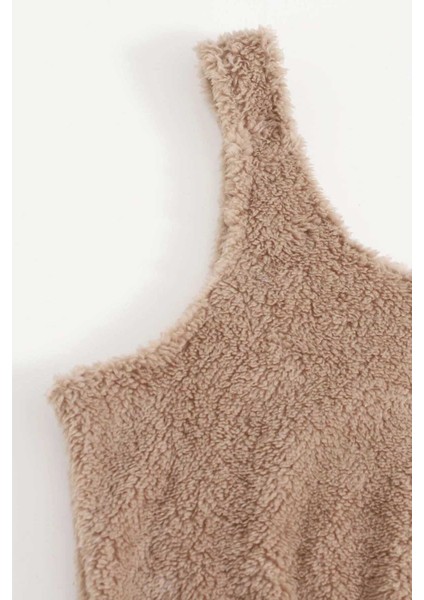 Kolsuz Askılı Peluş Polar Alt Üst Pijama Takımı fırsatları