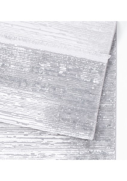 Sirius Collectıon Gri Modern Saçaklı Yumuşak Dokuma Makine Halısı Salon Oturma Odası Mutfak Koridor