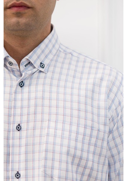 Geniş Kesim Cepli Kareli Mevsimlik Kumaş Erkek Gömlek indirimleri