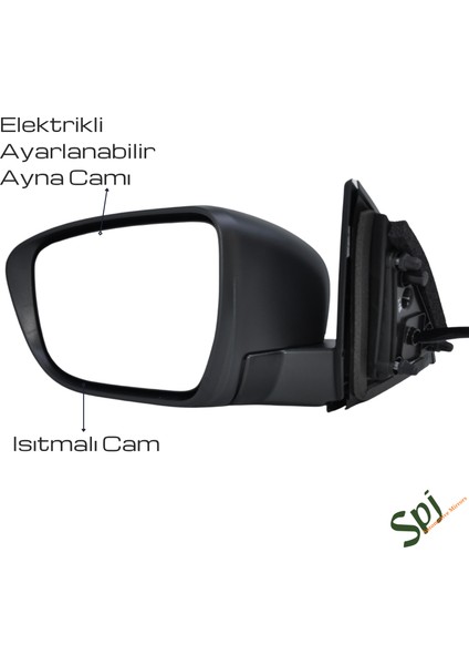 Dış Dikiz Aynası Nissan Qashqai 2014-2018 Elektrikli, Isıtmalı, Sinyalli, Otomatik Katlanır, Astarlı Kapak, 9 Pin fiyatları