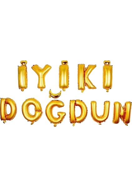 Mağaza Doğum Günü Balonu İyi Ki Doğdun Folyo Balon Gold Altın Sarı Mavi Renk fiyatları