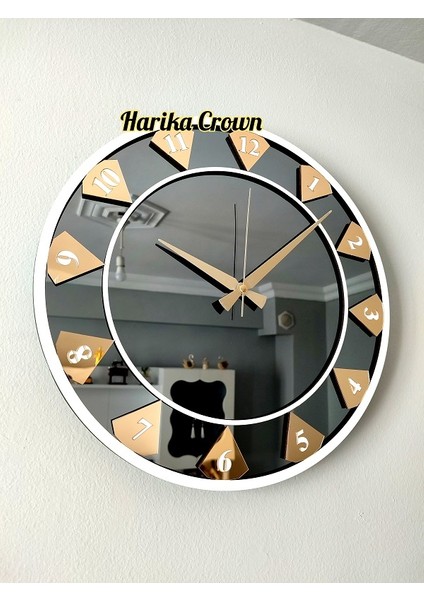Gerçek Aynalı Dekoratif Duvar Saati (40- 50 Cm)