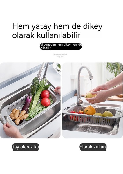 Ev Mutfağı Için Çok Fonksiyonlu Geri Çekilebilir Drenaj Sepeti (Yurt Dışından)