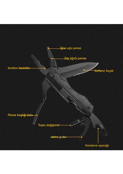 Dış Mekan Çok Fonksiyonlu Katlanır Tornavida Kombinasyon Aleti (Yurt Dışından)