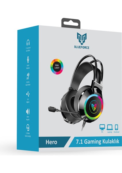 Hero Rgb 7.1 USB Gaming Mikrofonlu Oyuncu Kulaklığı