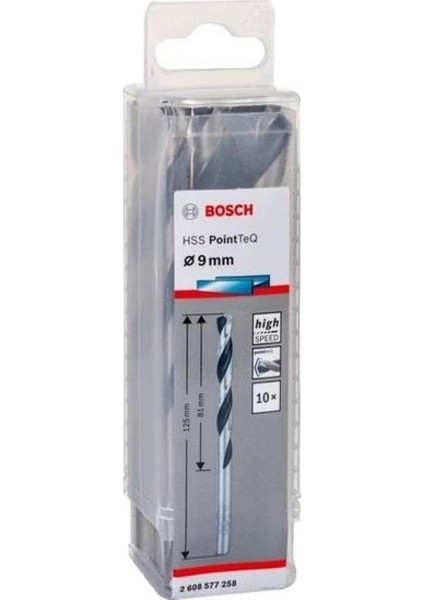 Hss Pointteq Metal Matkap Ucu 9,0mm 10 Lu