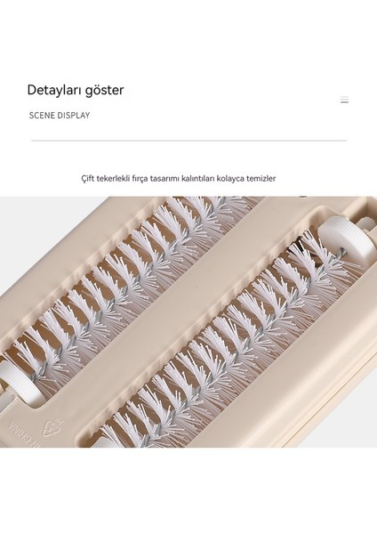 Ev Çift Silindirli Toz Fırçası Halı Temizleme Vakum Fırçası Çok Fonksiyonlu Giyim Tüy Giderme Fırçası Yatak Süpürme Fırçası (Yurt Dışından) fırsatları