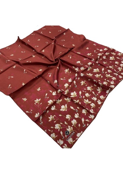 Tivil Bordo Çiçek Desen İpek Eşarp 51776-18 fiyatları