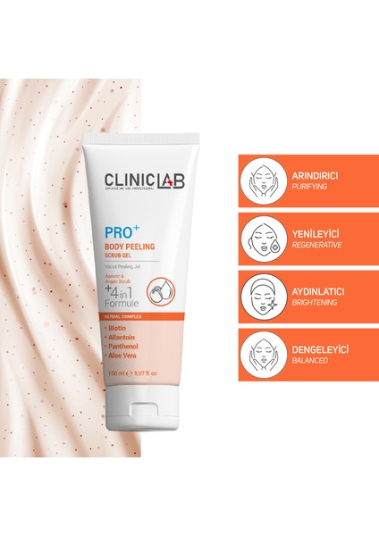 Pro+ Vücut Peeling Peeling Jeli (Argan + Limon + Kayısı Çekirdeği) 150 mL modelleri
