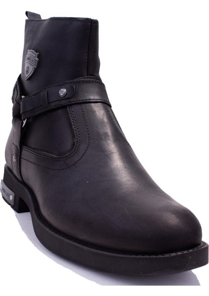 1026000 Siyah Ortopedik Günlük Deri Erkek Bot