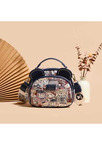 Şık Yuvarlak Çanta, Sevimli ve Popüler Omuz Crossbody Çantası (Yurt Dışından)