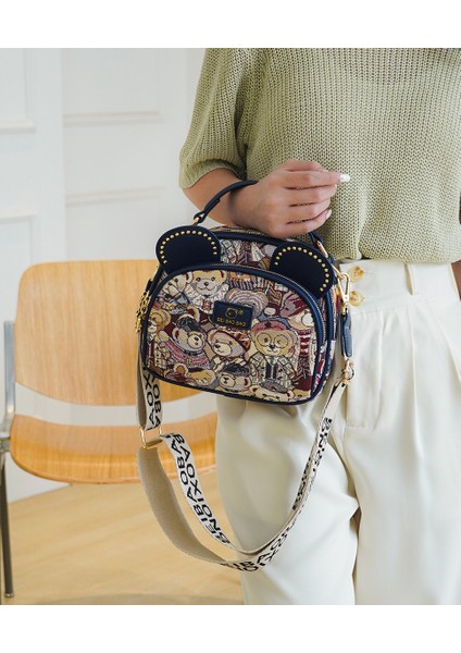 Şık Yuvarlak Çanta, Sevimli ve Popüler Omuz Crossbody Çantası (Yurt Dışından)