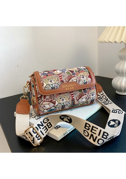 Niş Tasarım Karikatür Ayı Çantası Moda Omuz Crossbody Çantası (Yurt Dışından)